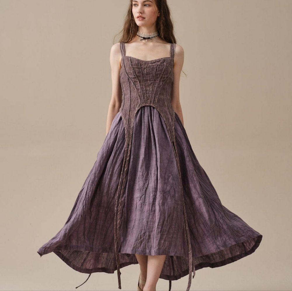 NWT Linen Fantasy Corset Dress